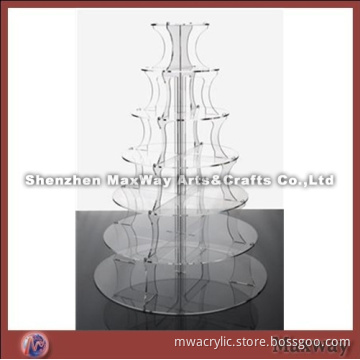 Round Clear Table Acrylic Cupcake Stand Holder